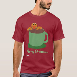 Gingerbread Man Relaxing Cocoa Holiday Fun T-Shirt