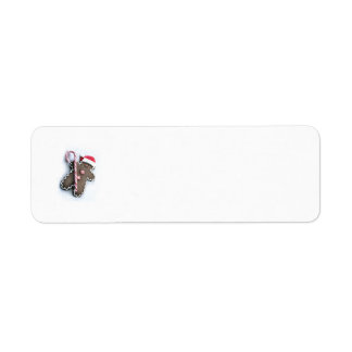 Gingerbread Man return address lable Label