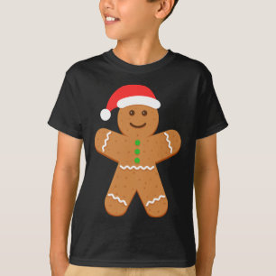 Gingerbread Man Santa Hat Christmas Cookie Matchin T-Shirt