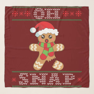 Gingerbread Man Shirt Gift Oh Snap Christmas Ugly Scarf