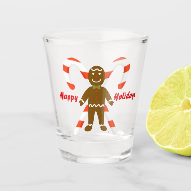 Gingerbread Man Shot Glass (Front)