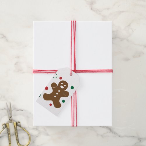 Gingerbread Man Smiling _ Gift Tag