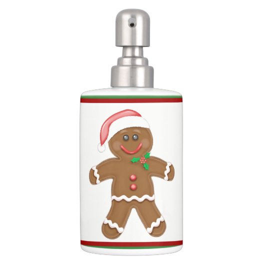 Gingerbread Man Soap Dispenser & Toothbrush Holder (Front)
