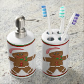 Gingerbread Man Soap Dispenser & Toothbrush Holder (Front)