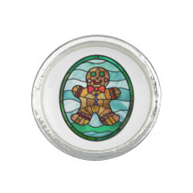Gingerbread man stained glass