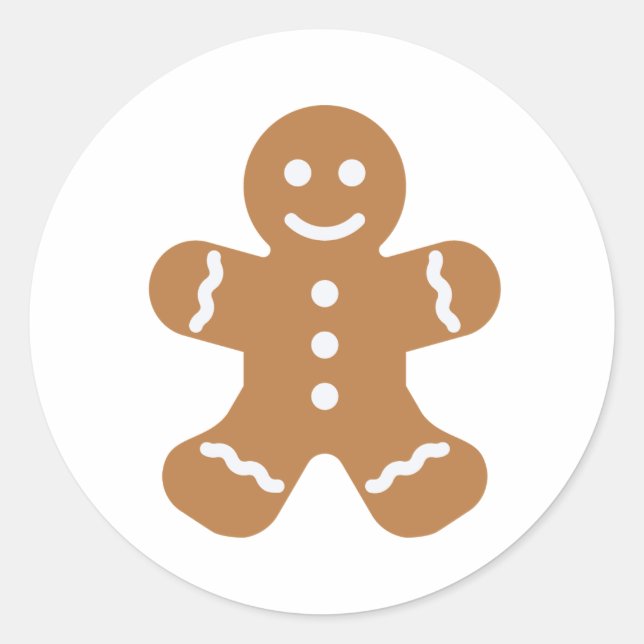 Gingerbread Man Sticker – Cute Christmas Cookie (Front)