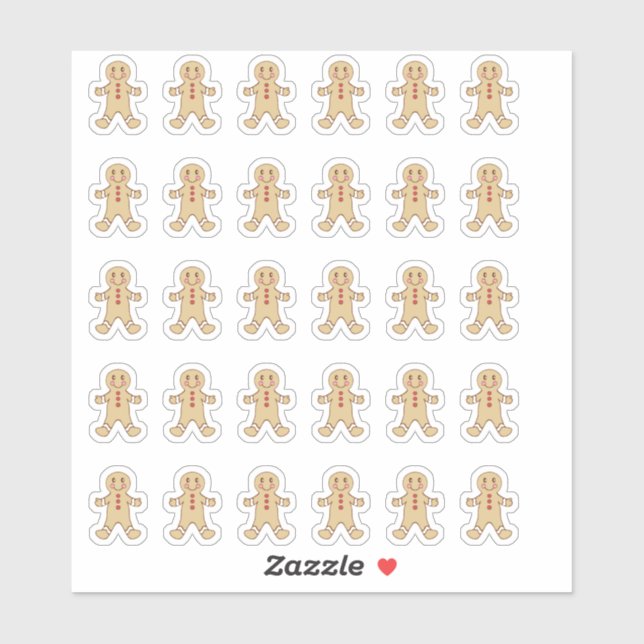 Gingerbread Man Stickers (Sheet)