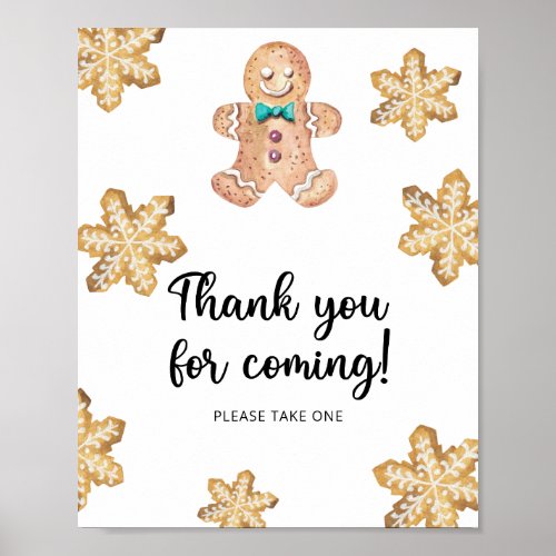 Gingerbread man  Thank you for coming  Poster