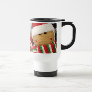 Gingerbread man travel mug