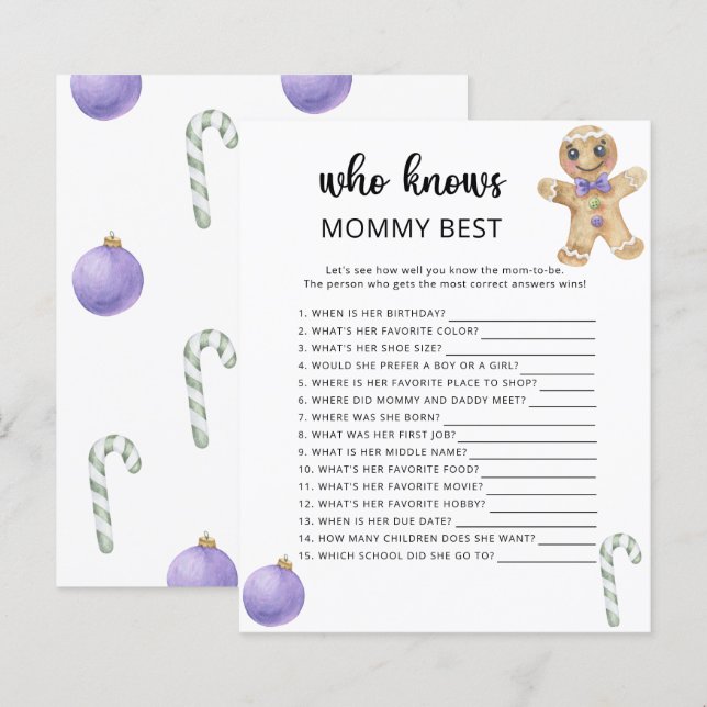 Gingerbread man - Who knows mommy best (Front/Back)