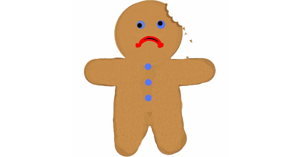 Gingerbread Man with Bite Cutout