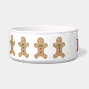 Gingerbread Man with Custom Name Bowl