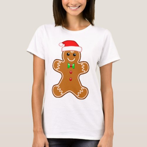 Gingerbread man with hat T_Shirt