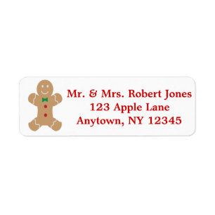 Gingerbread Man with Name Label