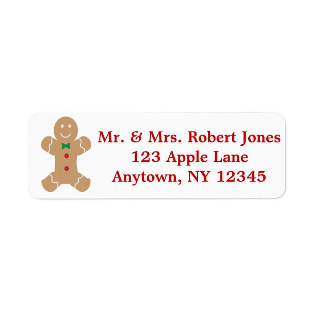 Gingerbread Man with Name Label (Front)