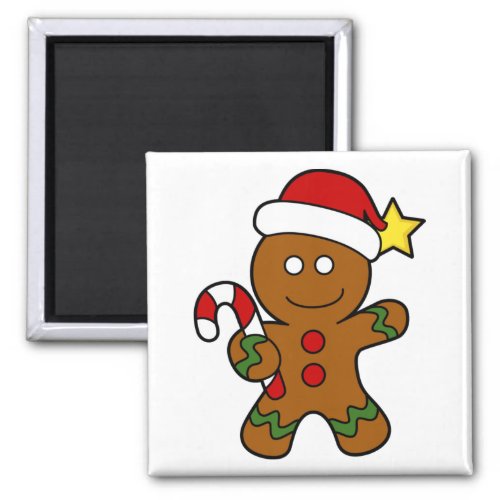 Gingerbread Man with Santa Magnet