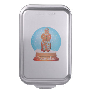 Gingerbread man woman cookie snow globe  cake pan