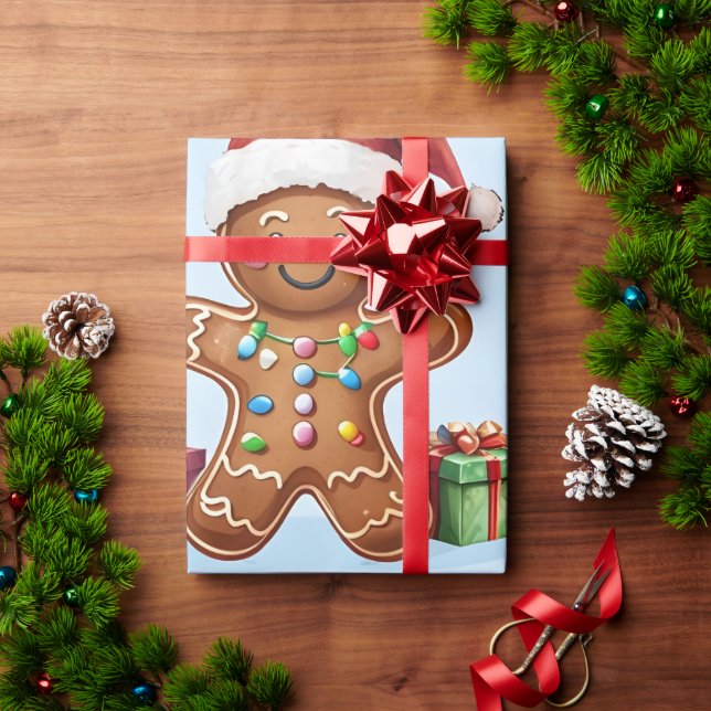 Gingerbread Man Wrapping Paper (Holiday Gift)