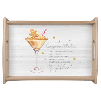 Gingerbread Martini Recipe Elegant White Christmas Serving Tray