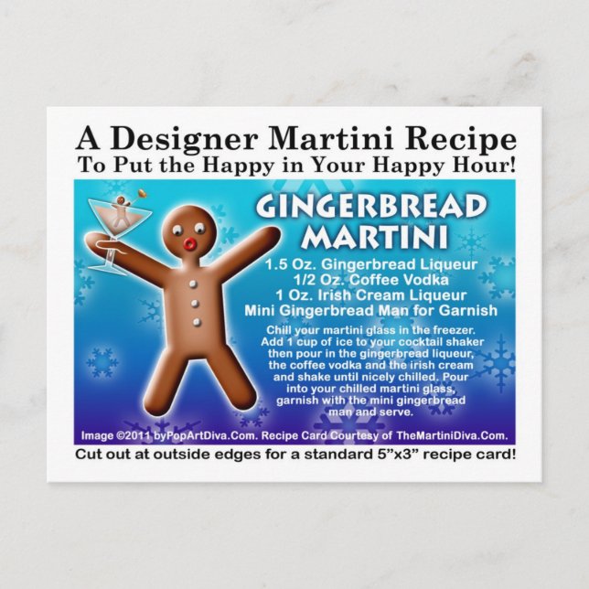 Gingerbread Martini Recipe Postcard (Front)