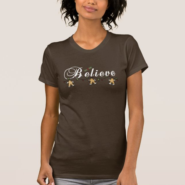 Gingerbread Men Believe T-Shirt (Front)