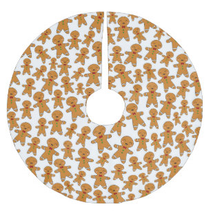 Gingerbread Men Brushed Polyester Tree Skirt