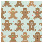 Gingerbread Men Christmas Pattern Fabric