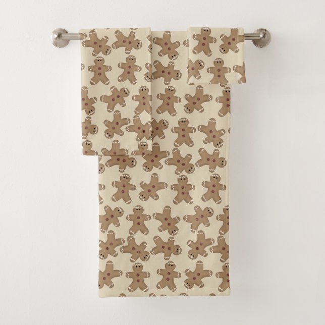Gingerbread Men Christmas Towel Set (Insitu)