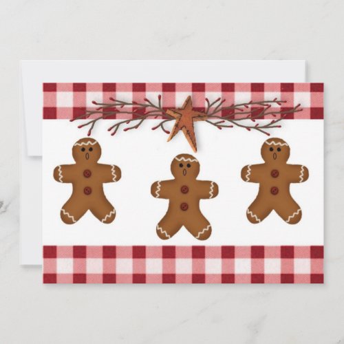 Gingerbread Men Cookie Swap Invitation