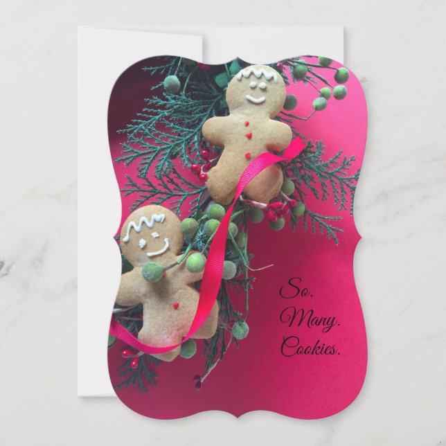 Gingerbread men cookie swap invitation (Front)