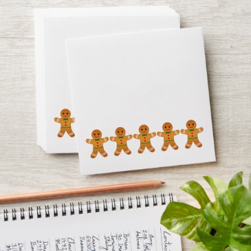 Gingerbread Men Cute Christmas Envelopes