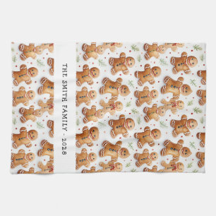 Gingerbread Men Fun Novelty All-Over Print Kitchen Towel