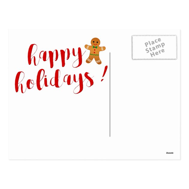 GINGERBREAD MEN - HAPPY HOLIDAYS Postcard