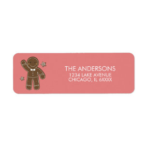 Gingerbread Men Holiday Address Label