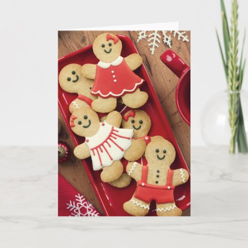 Gingerbread men holiday card