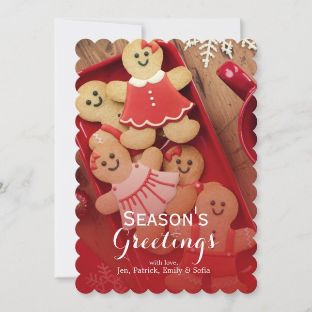 Gingerbread men holiday card (Front)
