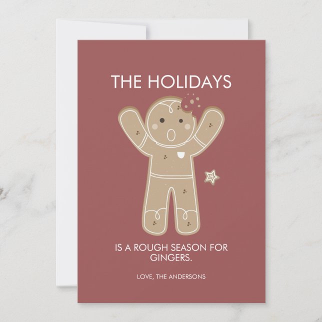 Gingerbread Men Holiday Card (Front)