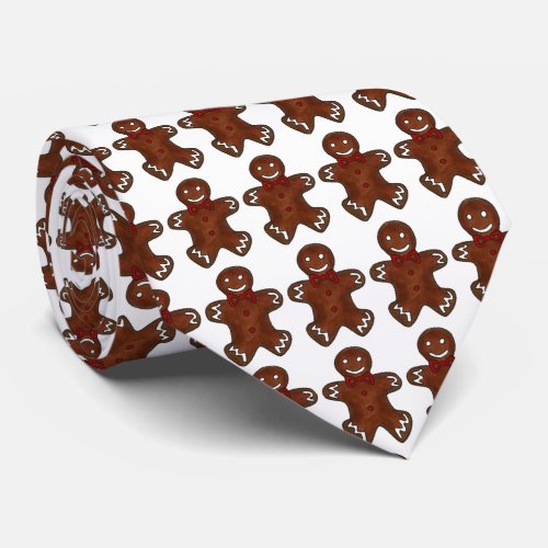 Gingerbread Men Holiday Cookies Christmas Tie