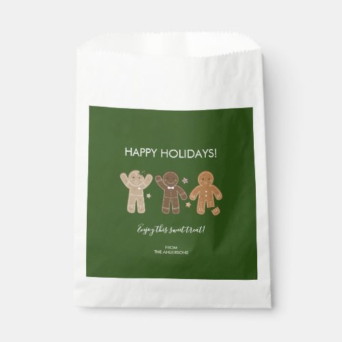 Gingerbread Men Holiday Favor Bags