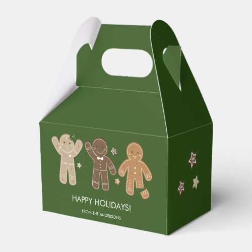 Gingerbread Men Holiday Favor Box