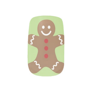 Gingerbread Men Holiday Nail Designs Minx Nail Wraps