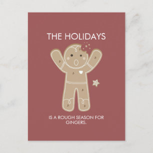 Gingerbread Men Holiday Postcard