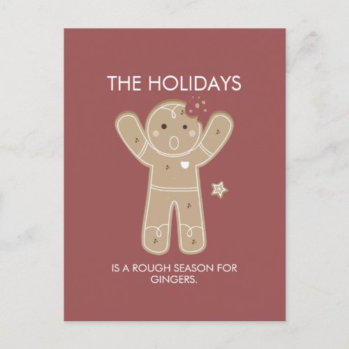 Gingerbread Men Holiday Postcard