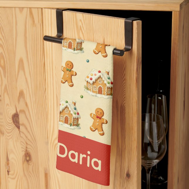 Gingerbread Men  Kitchen Towel (Thirds Fold)