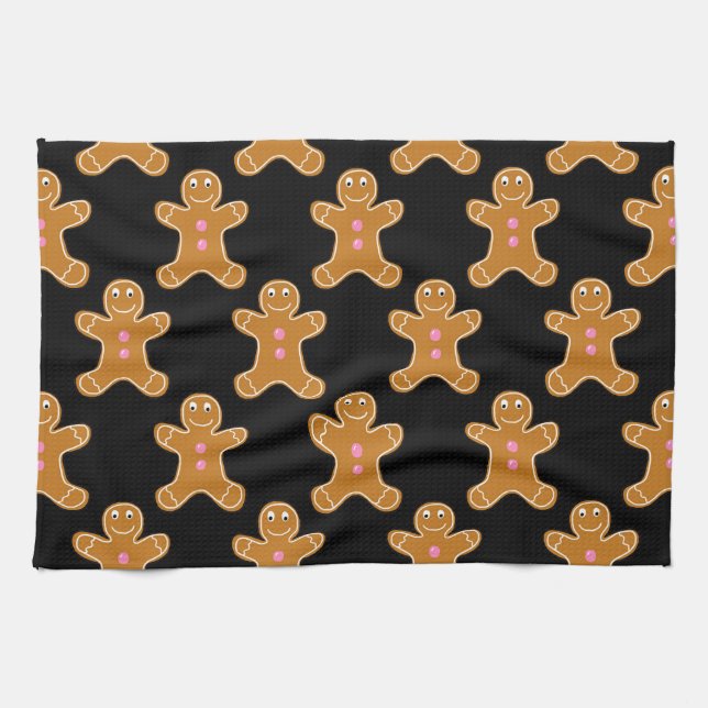 Gingerbread Men Kitchen Towel (Horizontal)