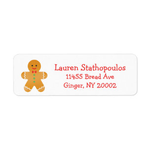Gingerbread Men Label