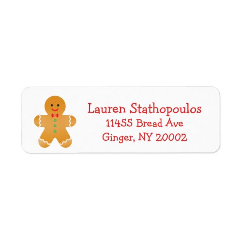 Gingerbread Men Label
