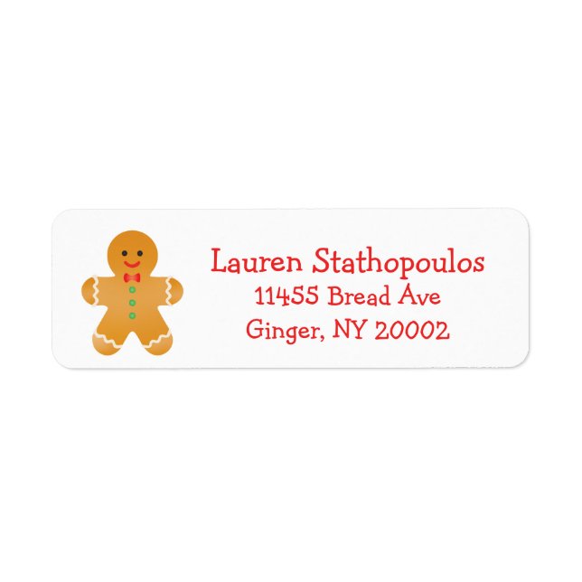 Gingerbread Men Label (Front)