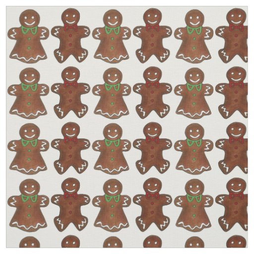 Gingerbread Men Man Lady Holiday Christmas Cookie Fabric