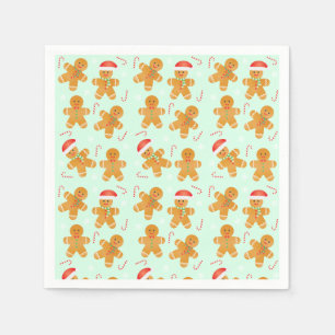Gingerbread Men Pattern Napkins